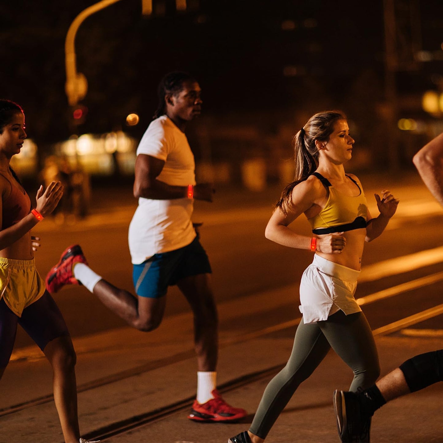 8 Pack LED Bracelets Light Up Wristbands,Glow Flashing Wristbands Glow in The Dark Party Supplies for Party, Festivals, Sports, Camping,Night Events (Orange)