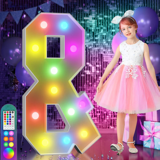 4FT Colorful Marquee Light Up Letters &, 18 Colors Light Up Alphabet Signs with Remote, Marry Me Sign, Large Letter for Birthday Engagement Anniversary Wedding Party Decor