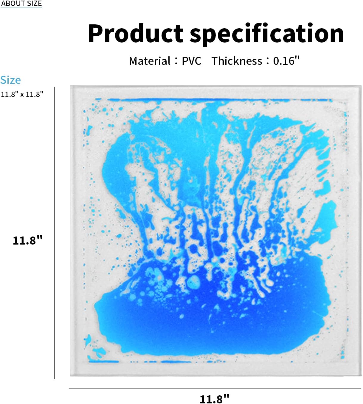 Art3d Liquid Fusion Activity Play Mat for Kids, Pack of 9 Tiles 12" X 12", Transparent Substrate