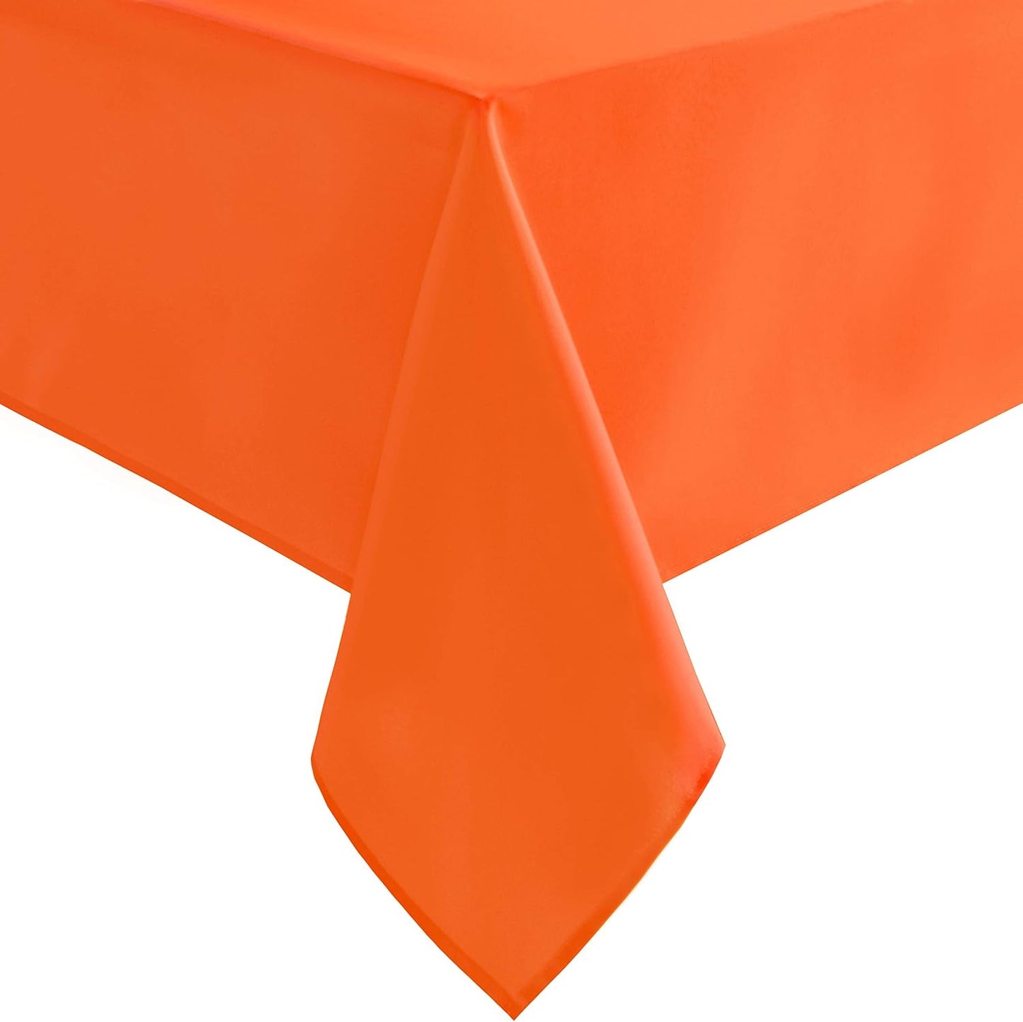 Hiasan Pumpkin Orange Rectangle Tablecloth - Waterproof Washable Polyester Fabric Table Cloth for Buffect Dining Birthday Party Wedding, 70 x 120 Inch
