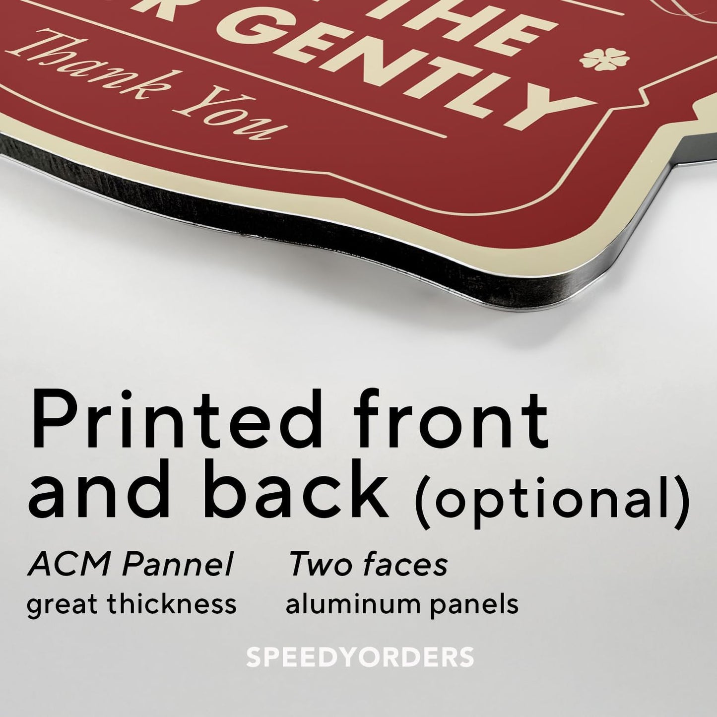 Custom Decorative Outdoor Metal Sign - Personalized Aluminum Driveway Sign, Waterproof, Made in USA - Design 3 Red Brick 42x28 In