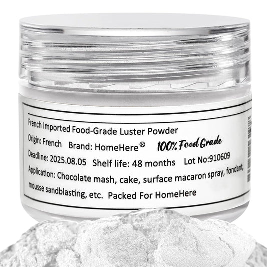 HomeHere Edible Luster Dust Food-Grade Glimmer Powder Glitter for Cake Decorating 7g, Edible Sprinkle Glitter for Cocktails Drinks Baking Candy Dessert Chocolate Vegan Tasteless