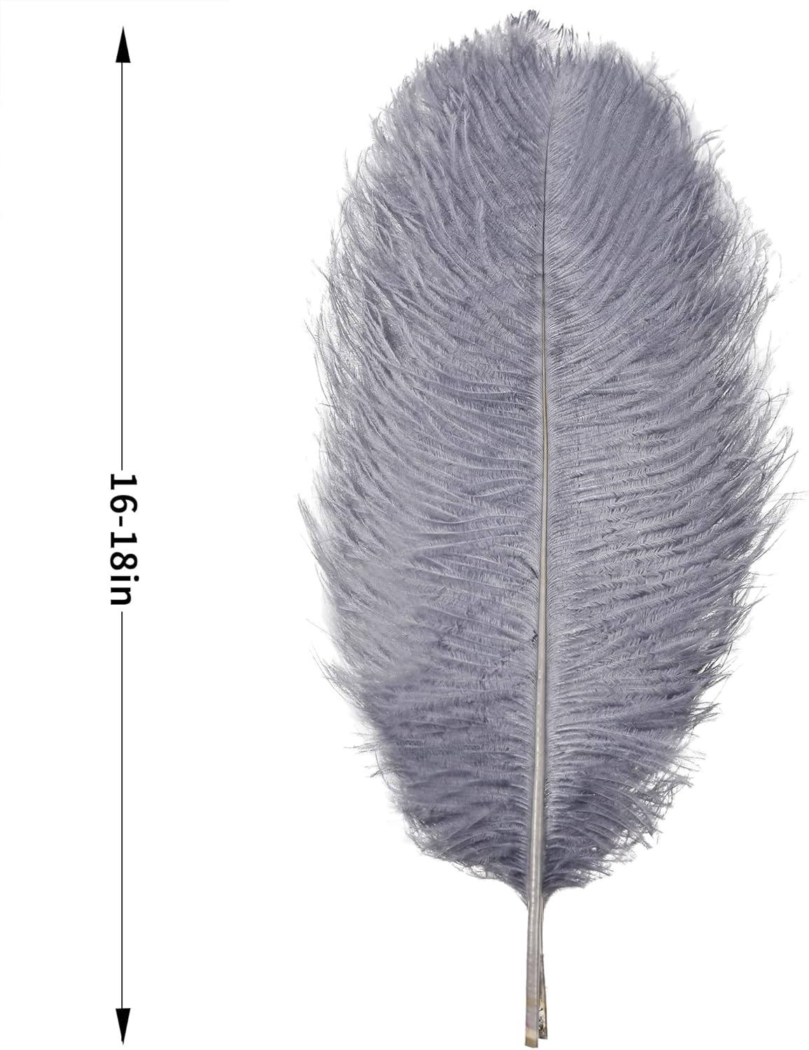 Larryhot Natural Ostrich Feathers for Vase - 16-18 inch 10pcs for Wedding Party Centerpieces,Flower Arrangement and Home Decorations (Gray)