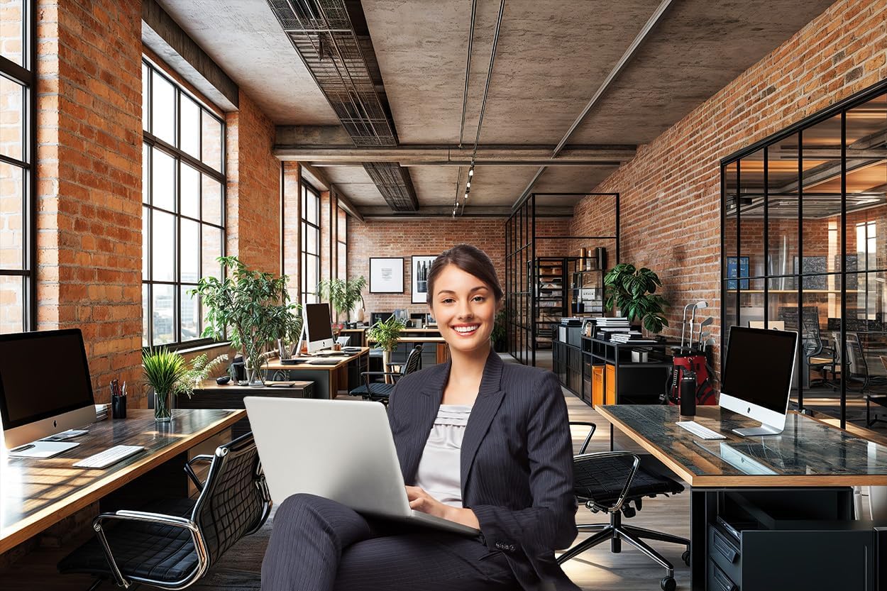 6X6ft Office Video Photo Backdrop Photography Background for Recording Conference, Zoom Home Podcast Backdrops Photo Booth Prop Decorations Wall Decor Tablecloth