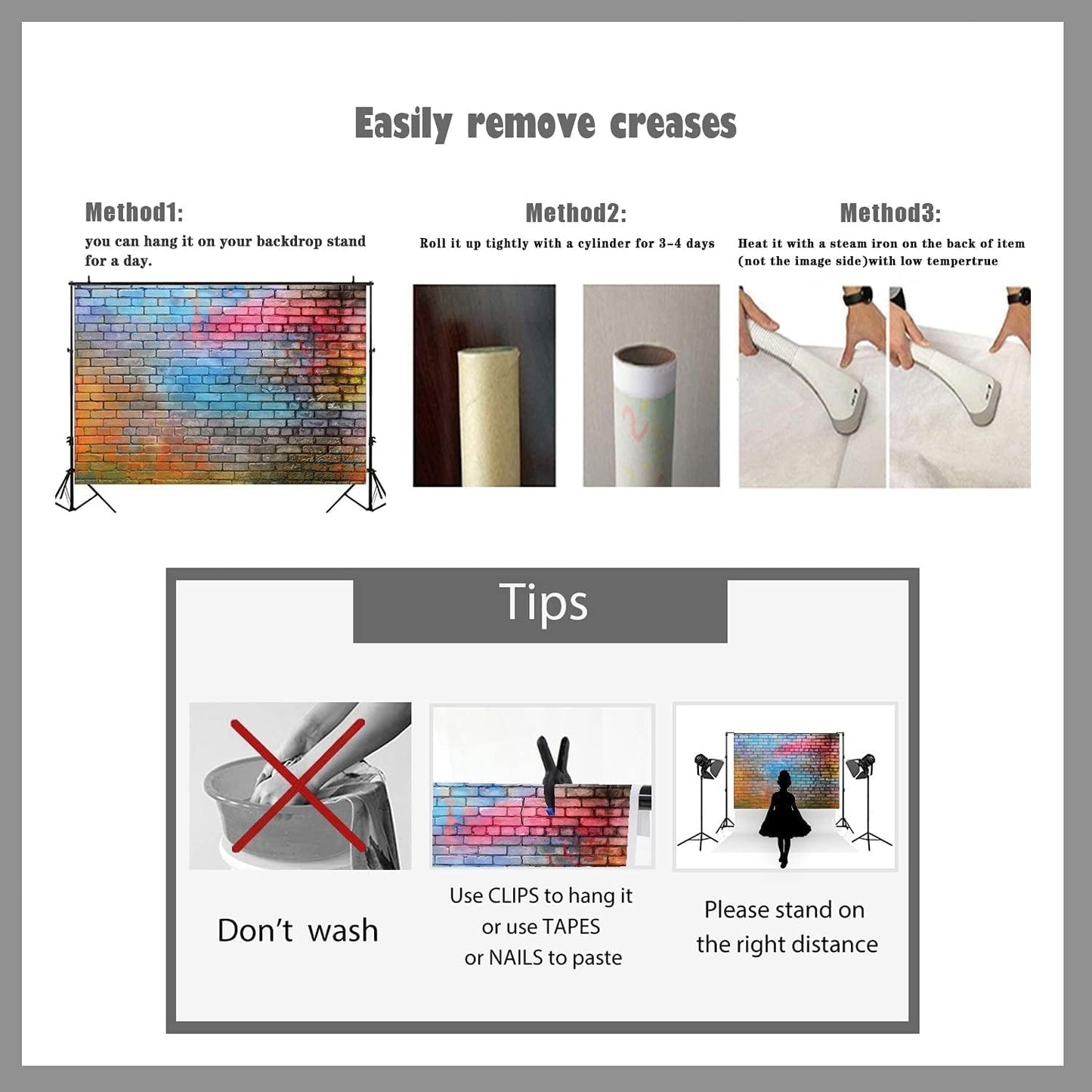 LTLYH 7x5ft Colorful Brick Wall Photo Backdrop Colorful Graffiti Brick Wall Backdrop Urban Street Art Background for Photography Hip Hop Party Graffiti Theme Event Studio Wall Decor Backdrop 081