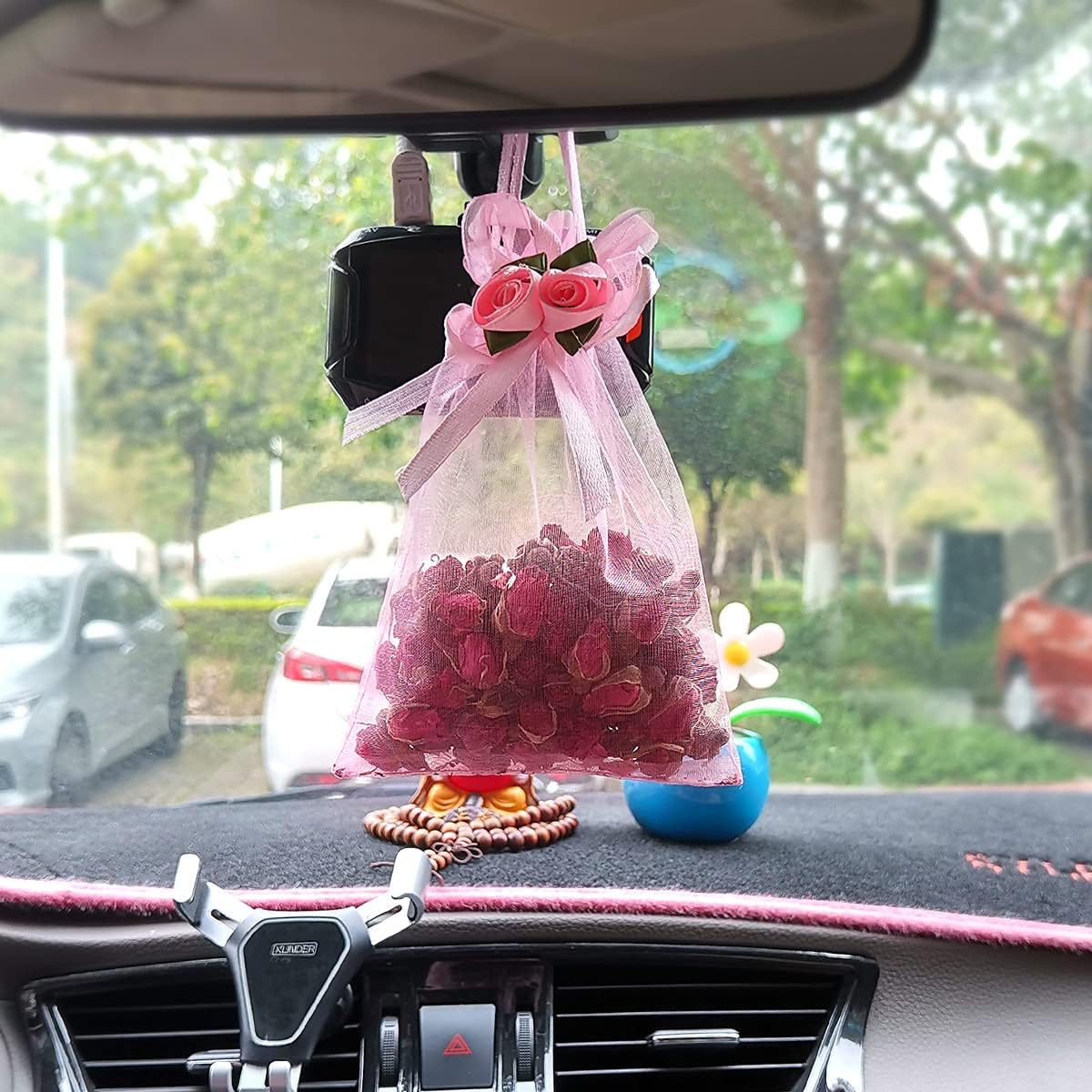 SumDirect Rose Organza Gift Bags - 50Pcs 4x6 inch Pink Wedding Favor Gift Bags, Jewelry Pouches with Drawstring for Party Wedding Christmas Valentine