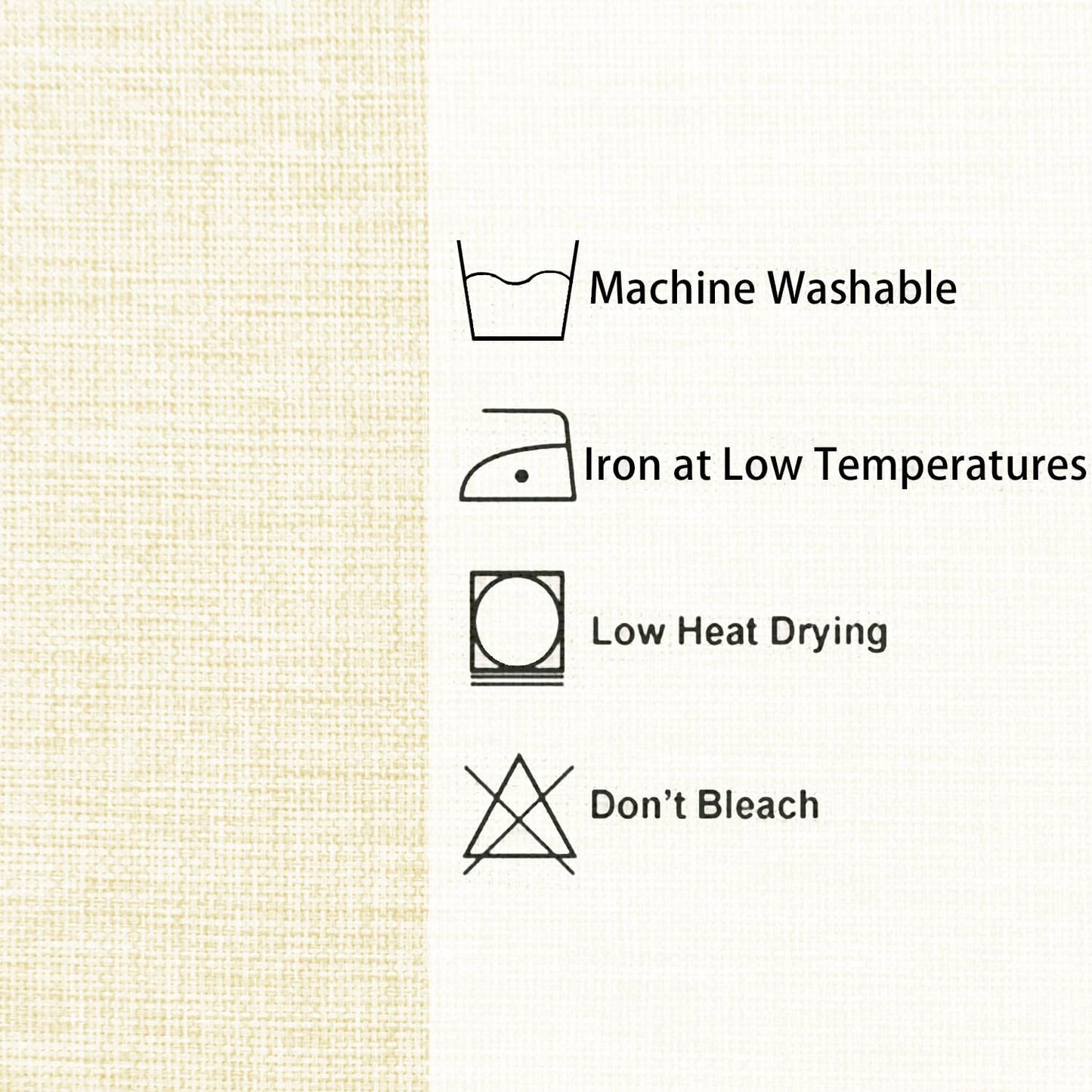 Hiasan Faux Linen Rectangle Tablecloth - Wrinkle and Stain Resistant Washable Table Cloth for Kitchen Dining Room Holiday Table Cover for Dinner, Champagne, 70 x 108 Inch