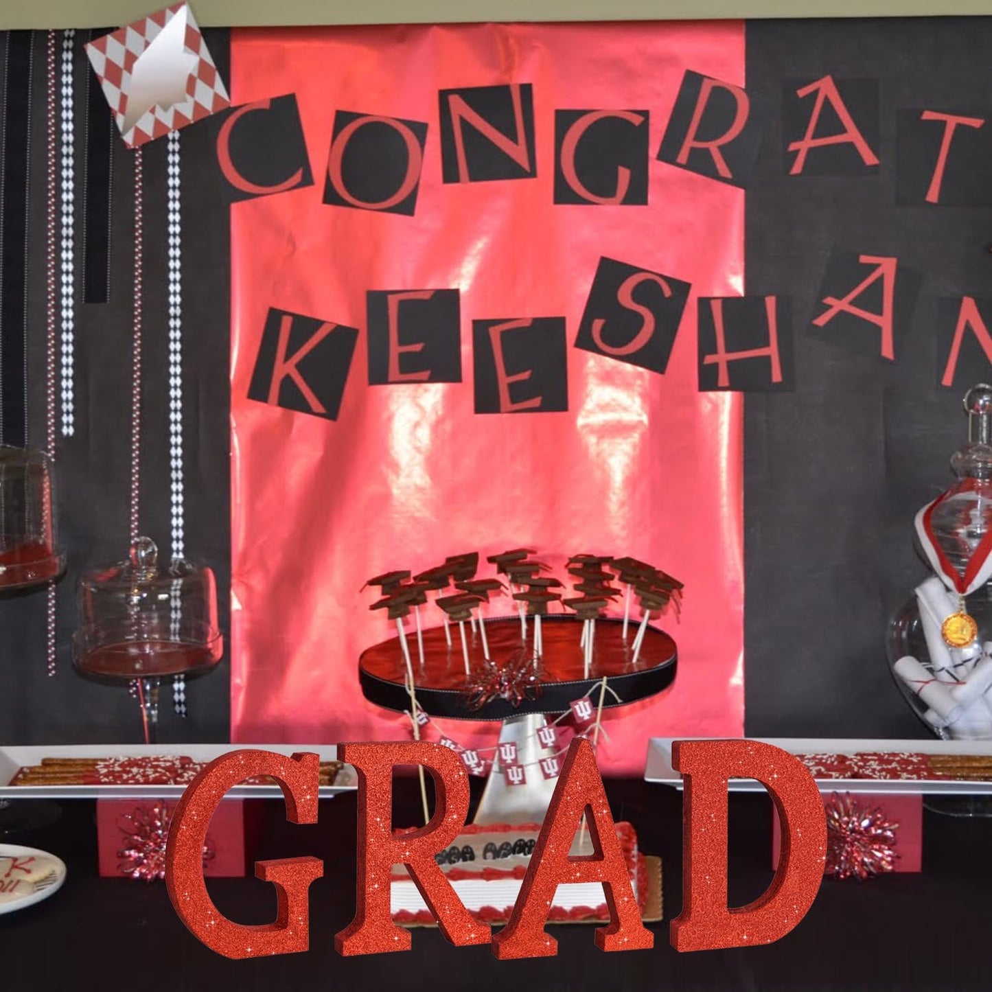 TONIFUL 8 Inch Red Glitter Letter G Table Centerpiece A-Z Red Birthday Party Decorations,Red Alphabet G for Birthday,Chrismas,Graduation,Bridal Shower,Wedding,Anniversary Party Supplies