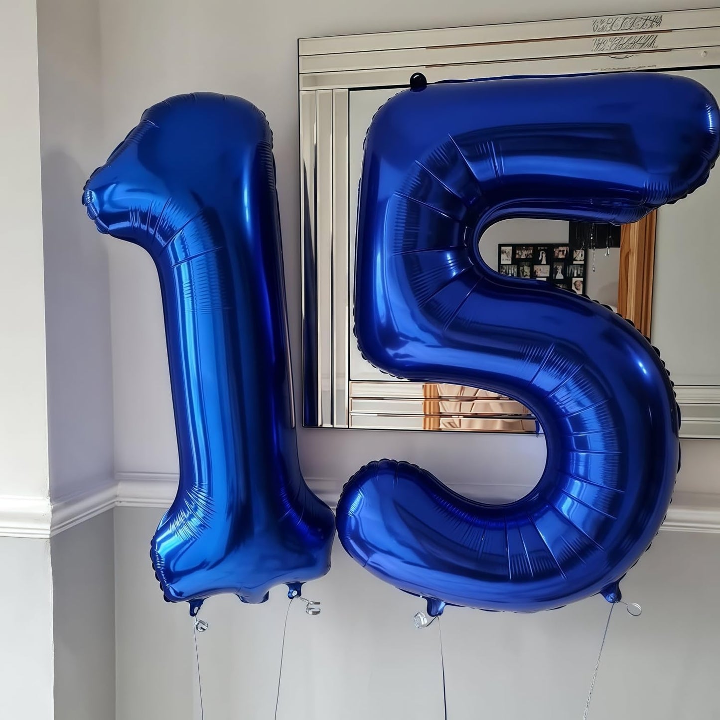 Navy Blue 6 Balloon Number,40 Inch Number 6 Balloon Big Dark Blue 6 Foil Mylar Helium Balloon for Birthday Party Decorations
