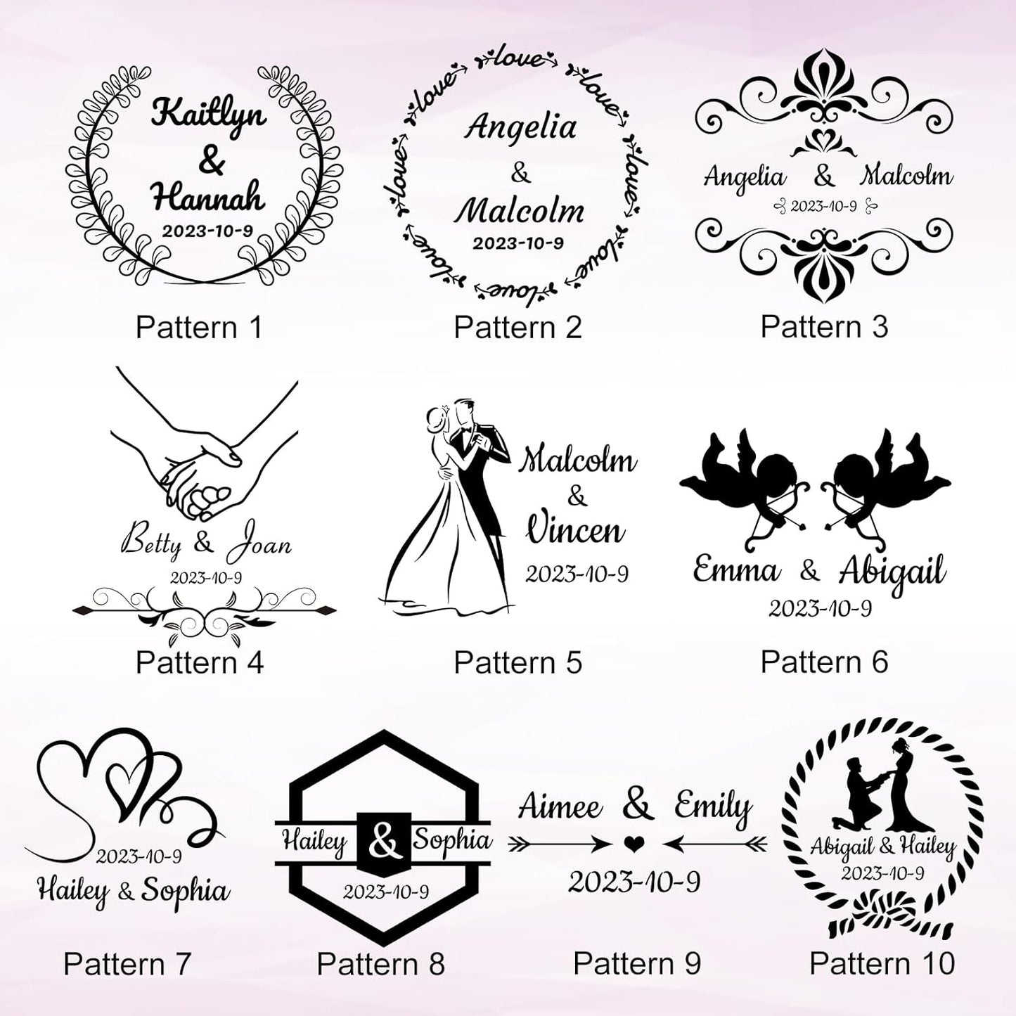 Personalized Wedding Guest Book Alternative Custom Name & Date Guestbook Sign Customized Guest Book Drop Box Decor for Wedding Anniversary Party Birthday(Style 4)