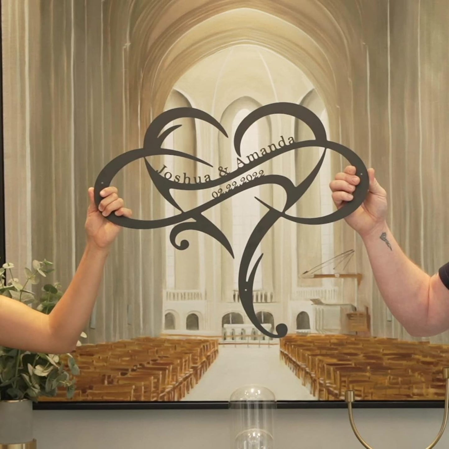 Custom Metal Name Sign, Personalized Last Name Metal Signs, Split Letter Monogram Sign, Porch Decorations Outdoor Metal Wall Art, First Name Custom Decoration, Wedding Gifts