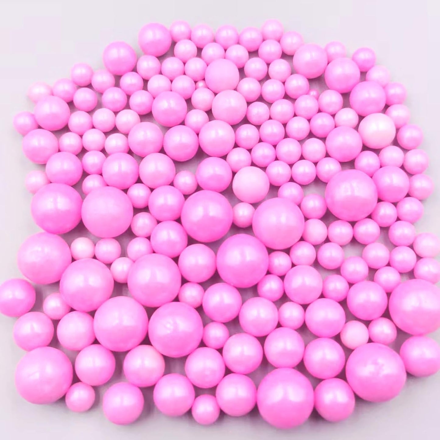 Edible Pearl Sugar Sprinkles Pink Candy Mixing Size Baking Edible Cake Decorations Cupcake Toppers Cookie Decorating Celebrations Wedding Valentines Easter Halloween Christmas Supplies 120g/ 4.23oz