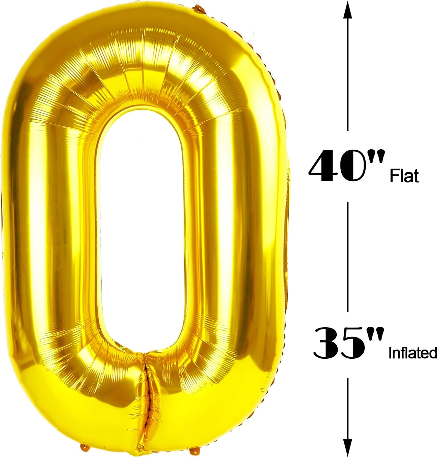 Gold Mylar Number 20 Balloon 40 inch, Number 20 Birthday Balloon for Boy Girl, Gold Foil Balloon for 20 Twenty Birthday Party, Anniversary Celebration Number Balloons Decorations
