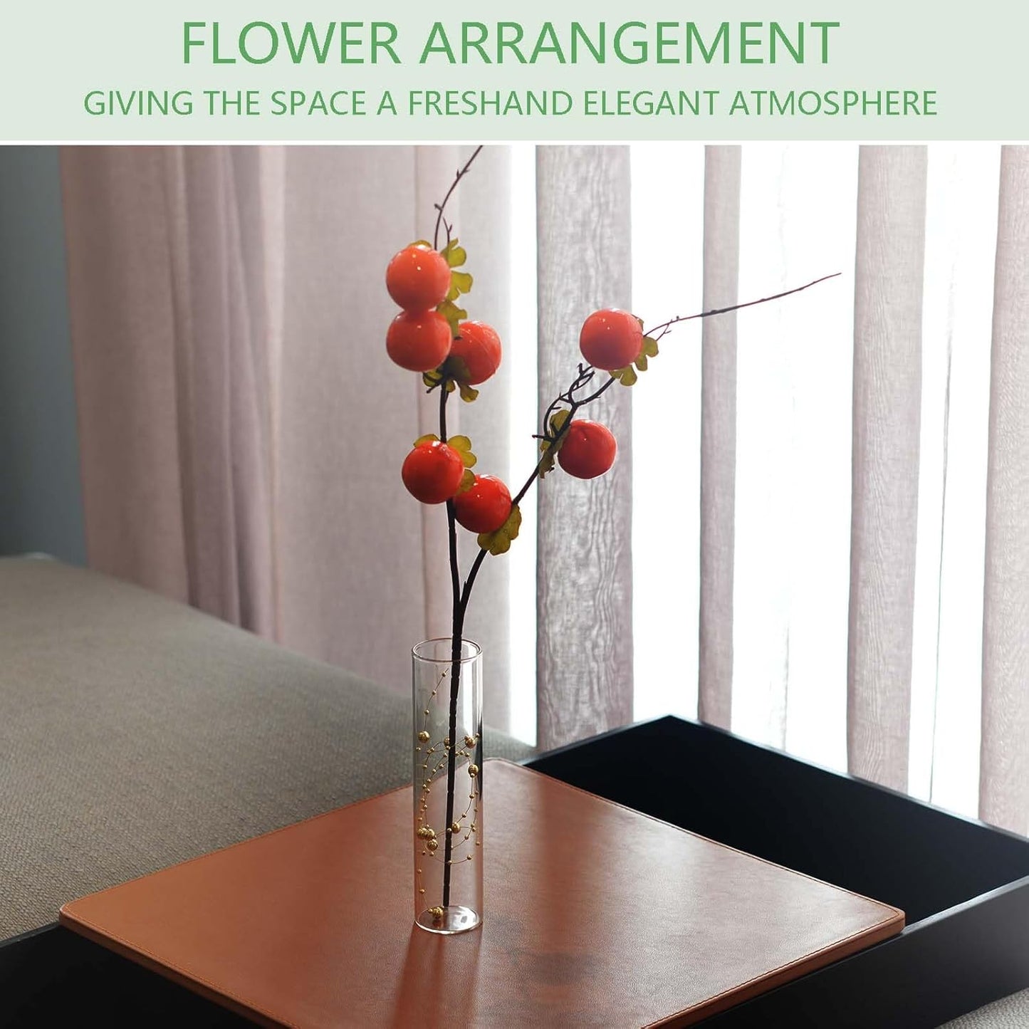 18pcs Glass Vase Cylinder Vases for Centerpieces Small Flower Glass Clear Vases Home Decor Centerpiece Table Flower Vase Decorations for Office Beautification＆Holiday 7.5 Inch Tall