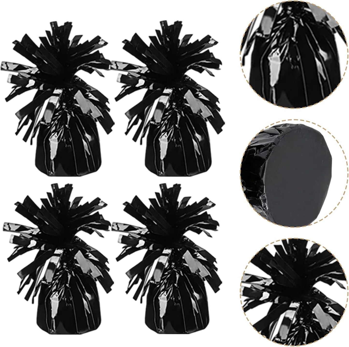 Balloon Weights for Helium Balloons Heavy Black Metallic Anchor Balloon Holders 4.8oz DIY Table Weights for Birthday Wedding Party Decorations Pack of 12