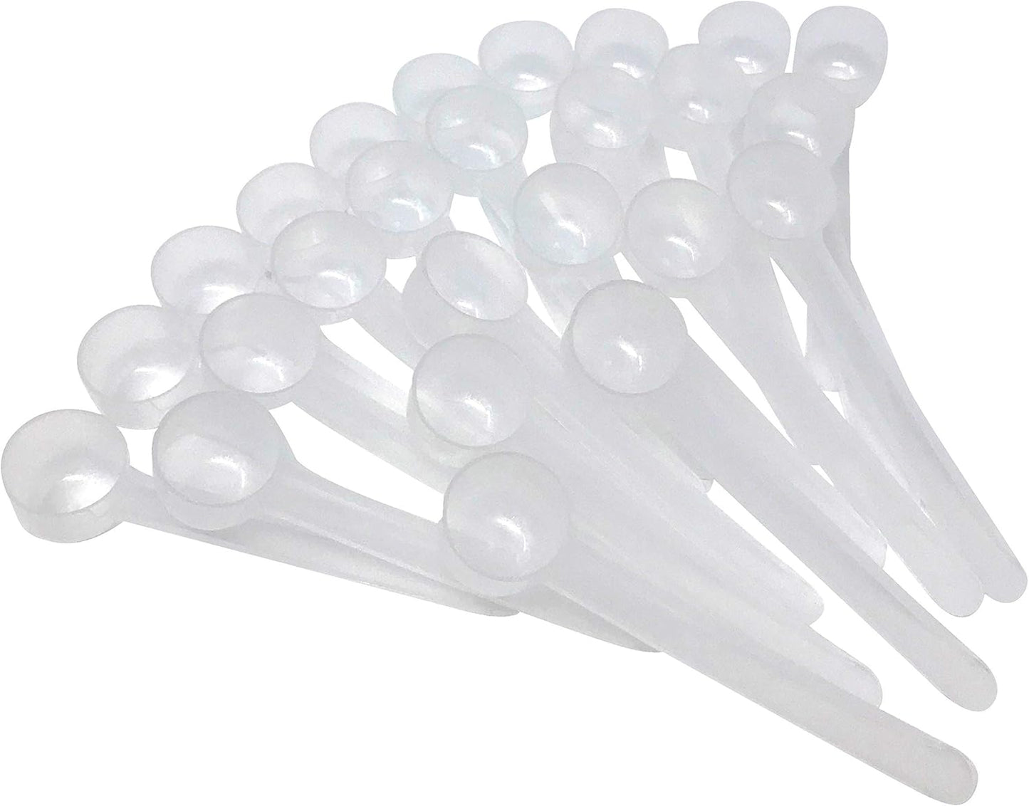 2 Teaspoon (2/3 Tablespoon | 10 mL) Long Handle Rounded Scoop for Measuring Coffee, Pet Food, Grains, Protein, Spices and Other Dry Goods (Pack of 100)