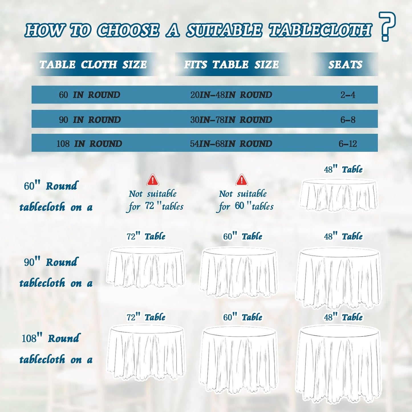 KKJIAF 1 Pack 108 Inch Round Table Cloth, Silver Overlay Round Satin Table Cover, Silky Satin Dining Tablecloths for Wedding Buffet Parties Banquet Decoration