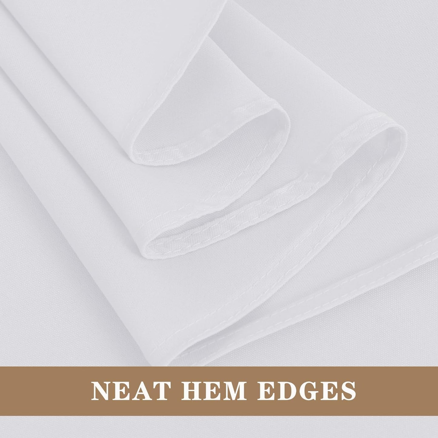 Fitable 8 Pack White Table Cloths 120 Inch Round - Stain Resistant and Washable Tableclothes, Polyester Fabric Table Covers for Wedding, Party, Banquet, Formal Events