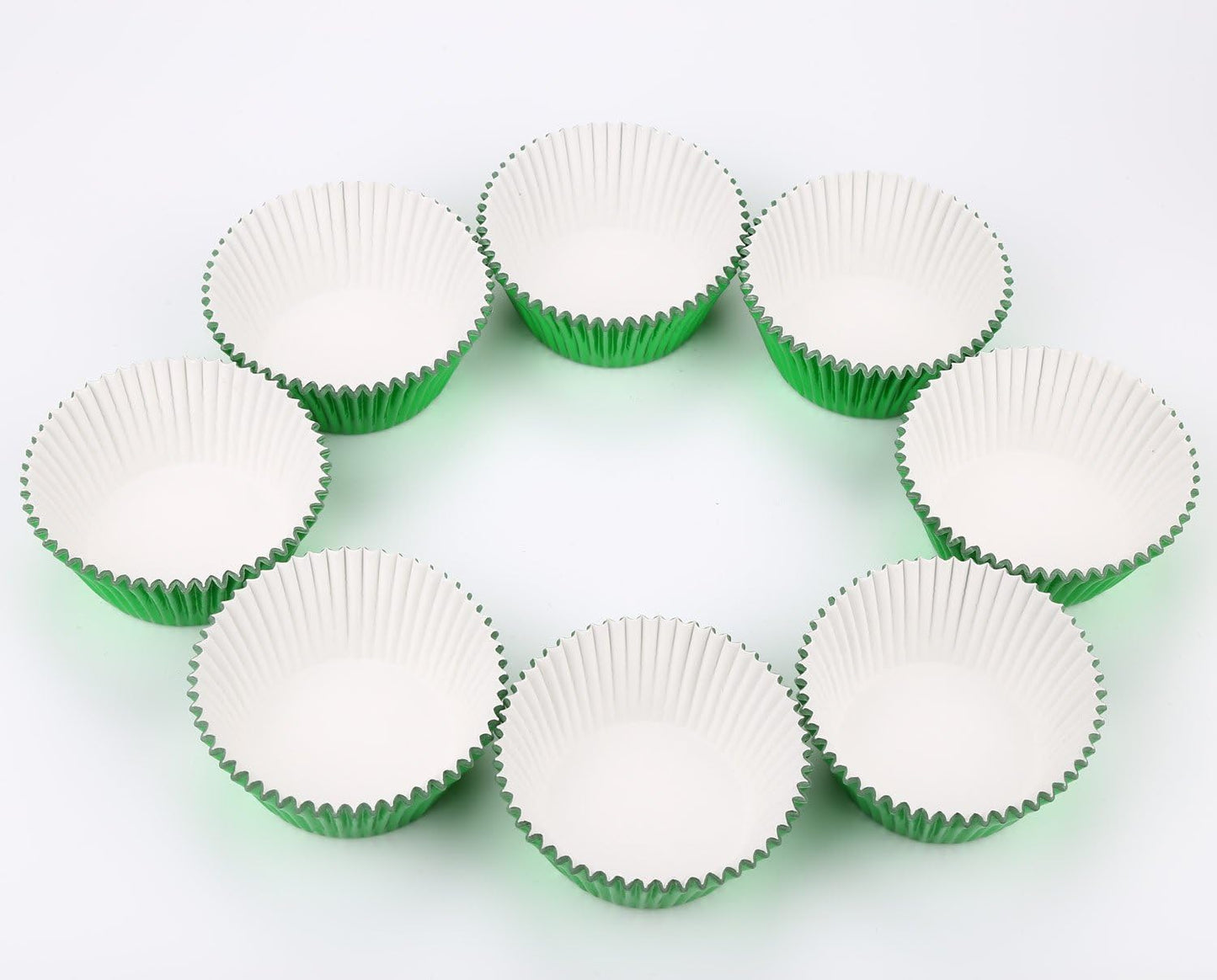 Gifbera Green Foil Standard Cupcake Liners Muffin Cups for Baking Holiday Party, 200-Count