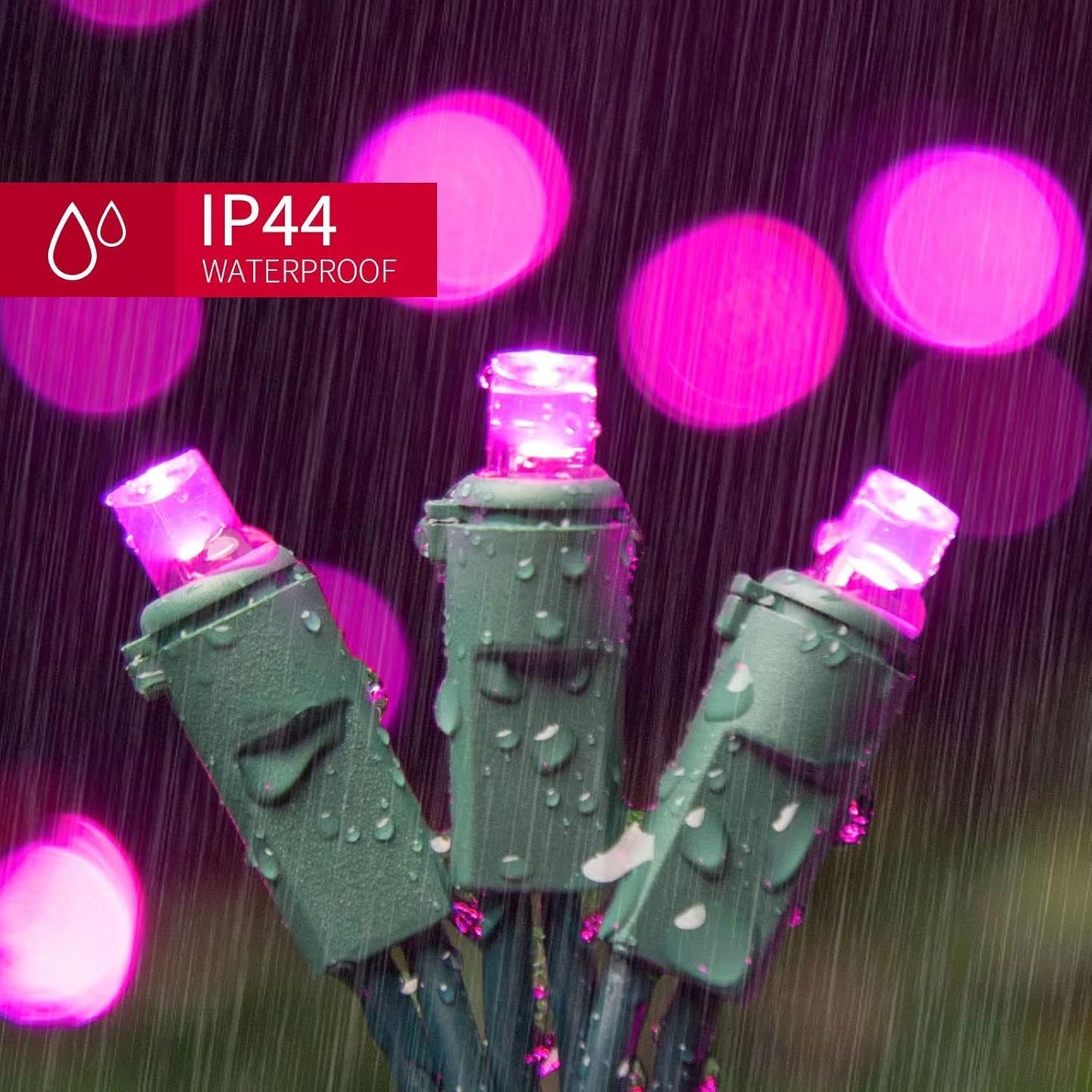 100 Count Pink - 21.6FT LED String Lights, Mini LED Lights for Indoor/Outdoor Home Holiday Party Wedding Independence Day Decoration