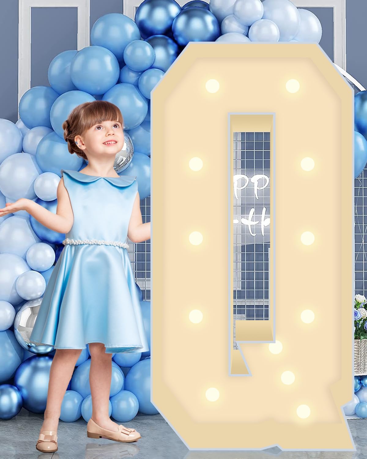 4FT Marquee Plastic Letters Q - Light up Letters Q Are Made from Corrugated Plastic Board - Quick Assembly Without Tools, Disassembled Components Can Be Used for Garage Sale Signs, Yard Sale Signs