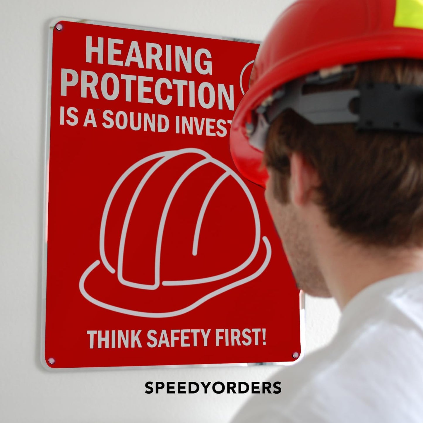 Custom Metal Signs, Personalized Aluminum, Customized Safety, Business Signs, Waterproof Outdoor, White Aluminum (Red & White, 30x24 In)