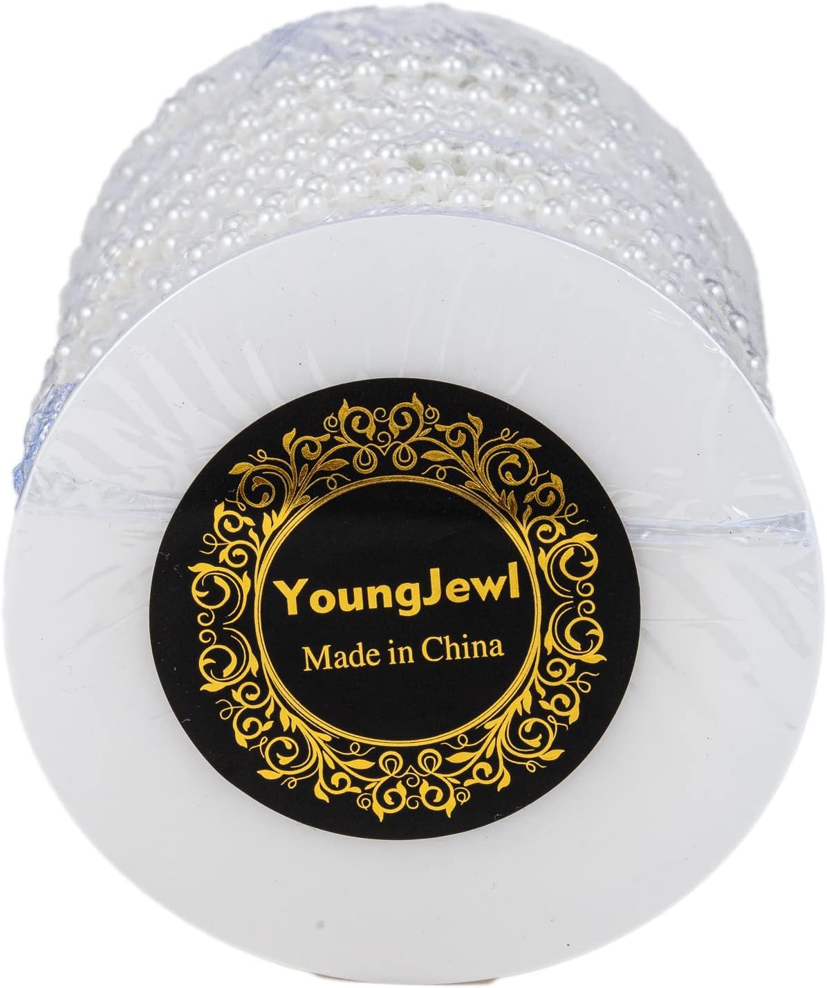 5mm Crafts Faux Pearl Beads Garland Pearl Bead Roll Strand of Pearls to Decorate Floral Centerpieces Wedding Party Favor Christmas Tree(99Feet White)