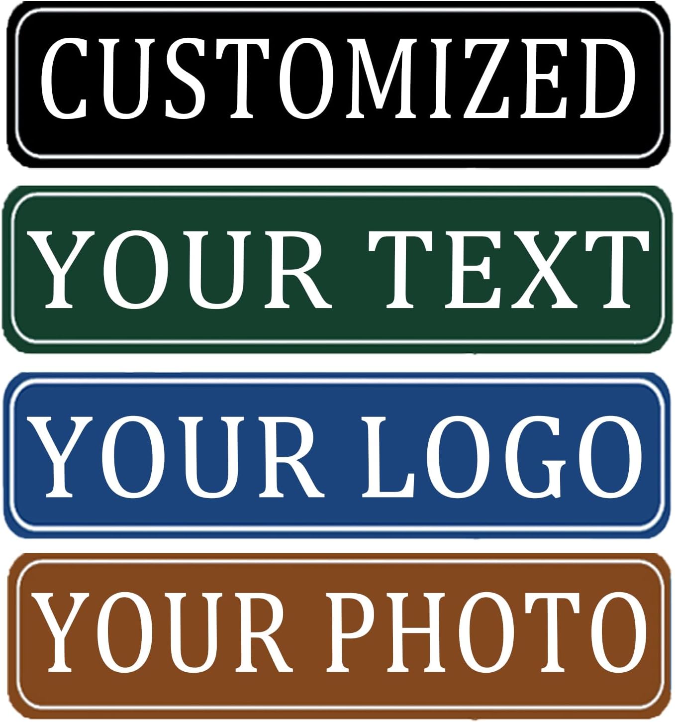 Custom Signs Outdoor Metal,Personalized Street Sign,Create Your Own Sign-Offices、Businesses、Workplaces Address Signs,Indoor and Outdoor Use