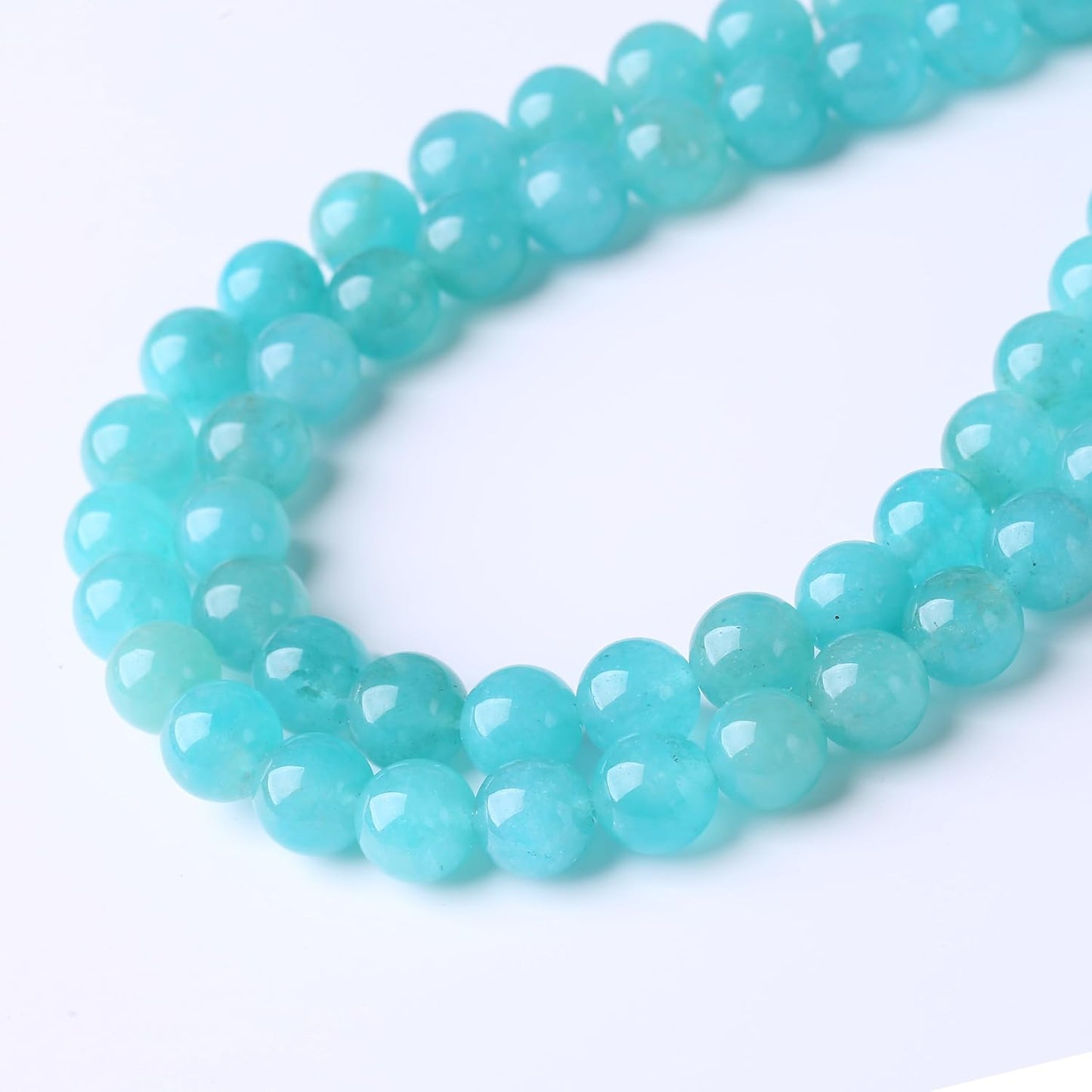 Blue Jade Stone Beads Gemstone Round Crystal Energy Jade Beads Stone Beads for Jewelry Making DIY Bracelet Necklace Jewelry Making 1 Strand 15.5inch 4MM