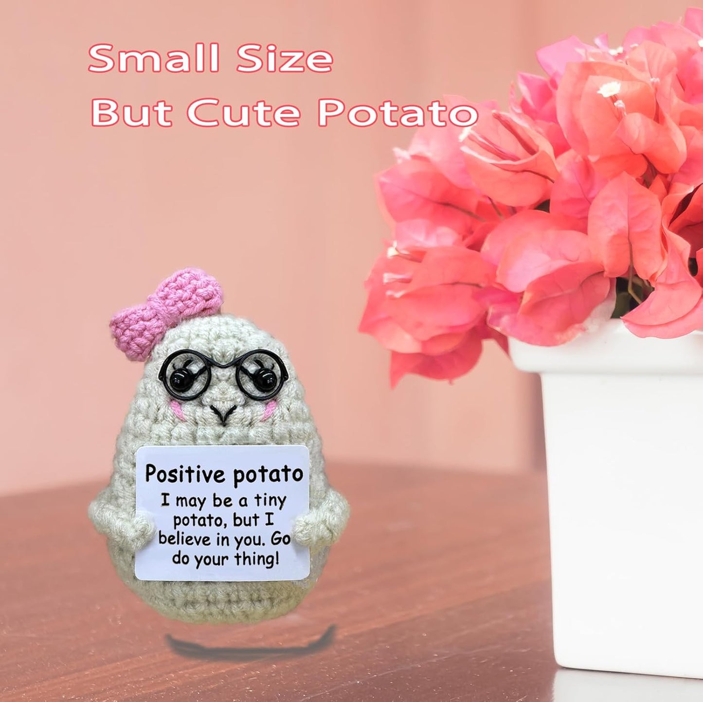 Crochet Emotional Support Potato-Handmade Mental Health Gifts for Friends,Family-Uplifting Gifts for Grandpa,Grandma Mom,Dad,Teens