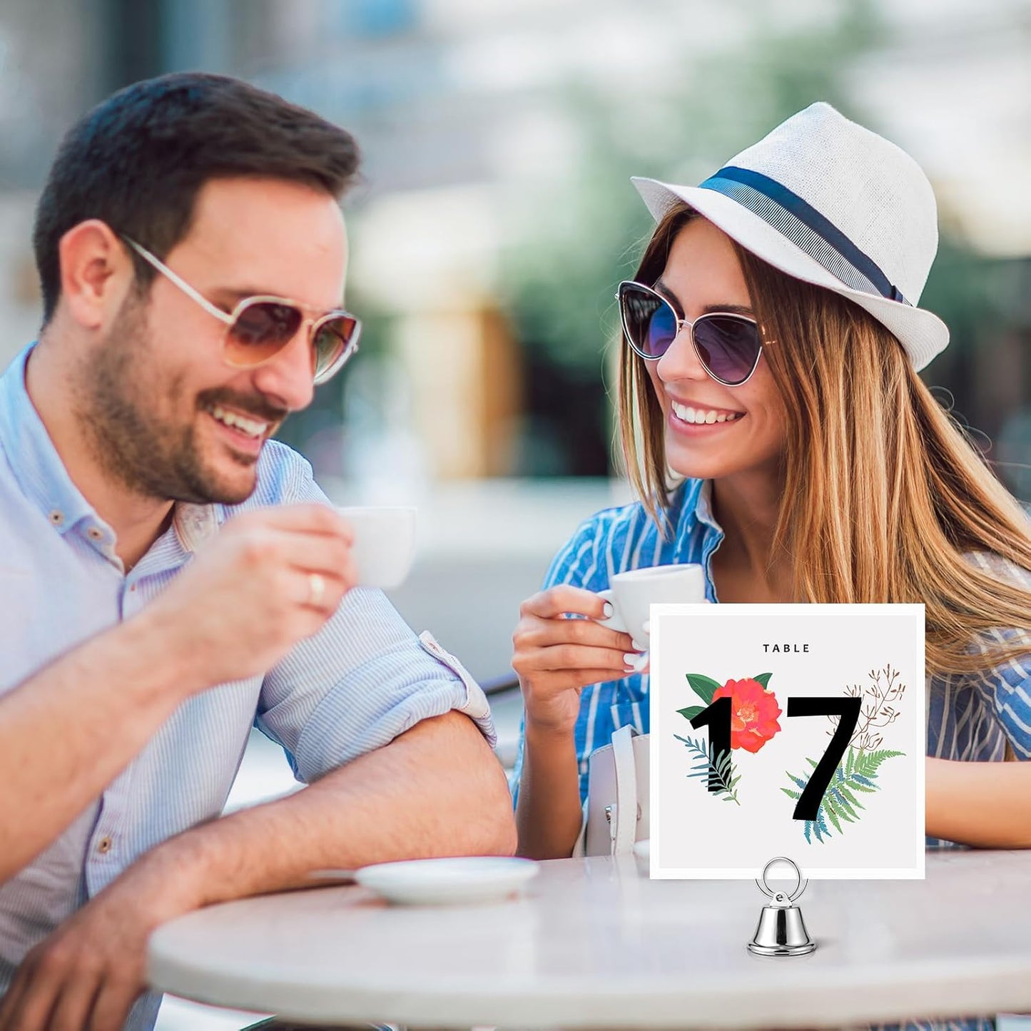 24 Pcs Table Number Holders Place Card Holders for Table 2 Inch Ring Clip Bell Number Holder Metal Picture Holder for Wedding Christmas Restaurant Home Photo Office Memo(Silver,Ring)