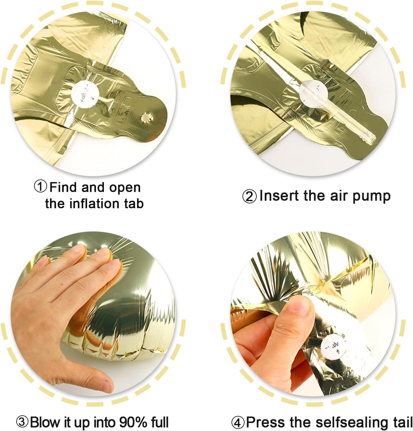 40 Inch Light Gold Large Number 4 Birthday Balloon, Giant Number Four 14 24 34 40 44 Balloons, Champagne Gold Foil Mylar Big Balloons for Anniversary Graduation Supplies Decorations