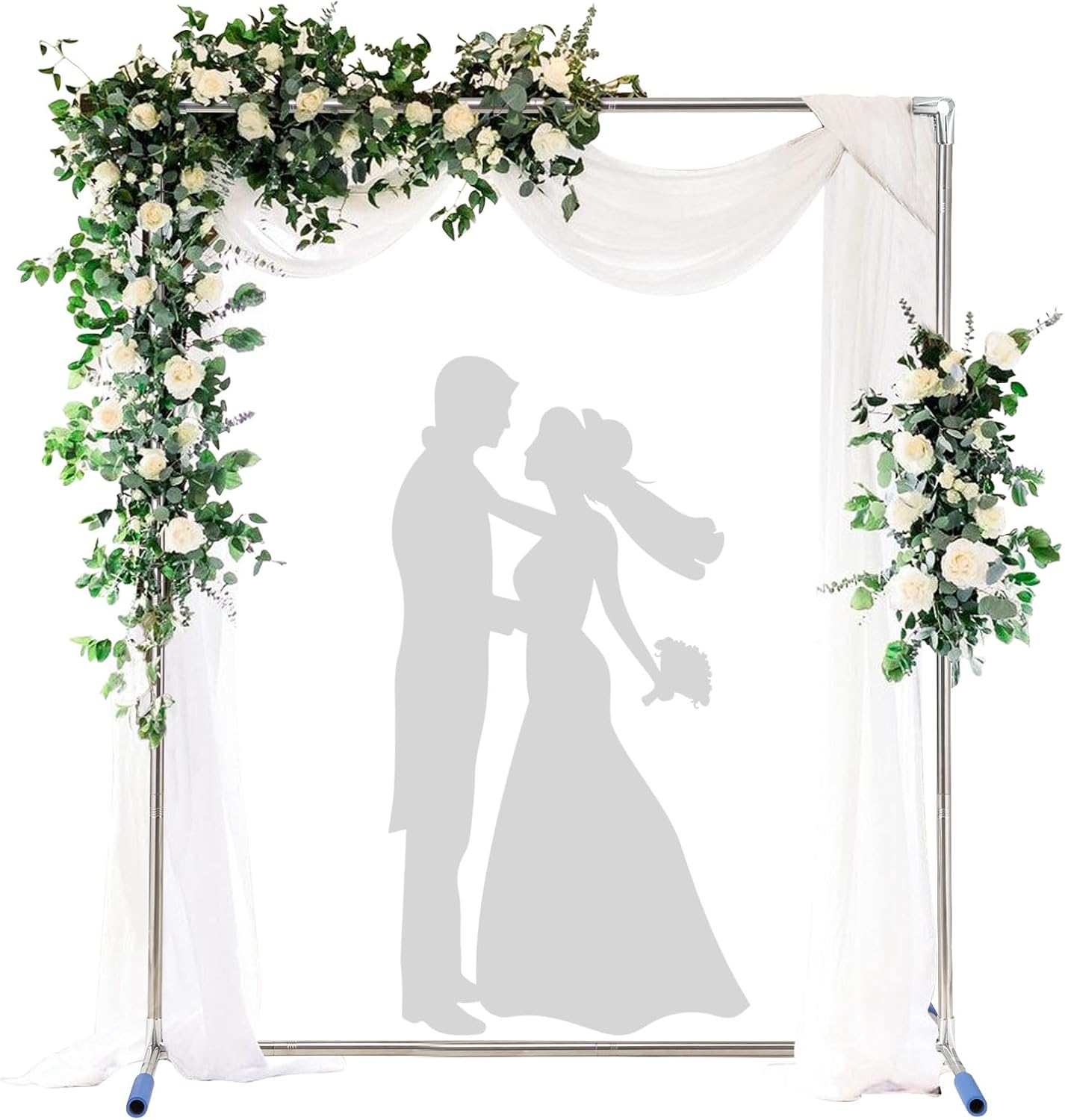 Arch Backdrop Stand,7x6 FT Metal Wedding Square Backdrop Stand for Ceremony Square Stainless Steel Backdrop Arch for Parties,Wedding,Birthday,Anniversary,Baby Shower,Garden Decoratip