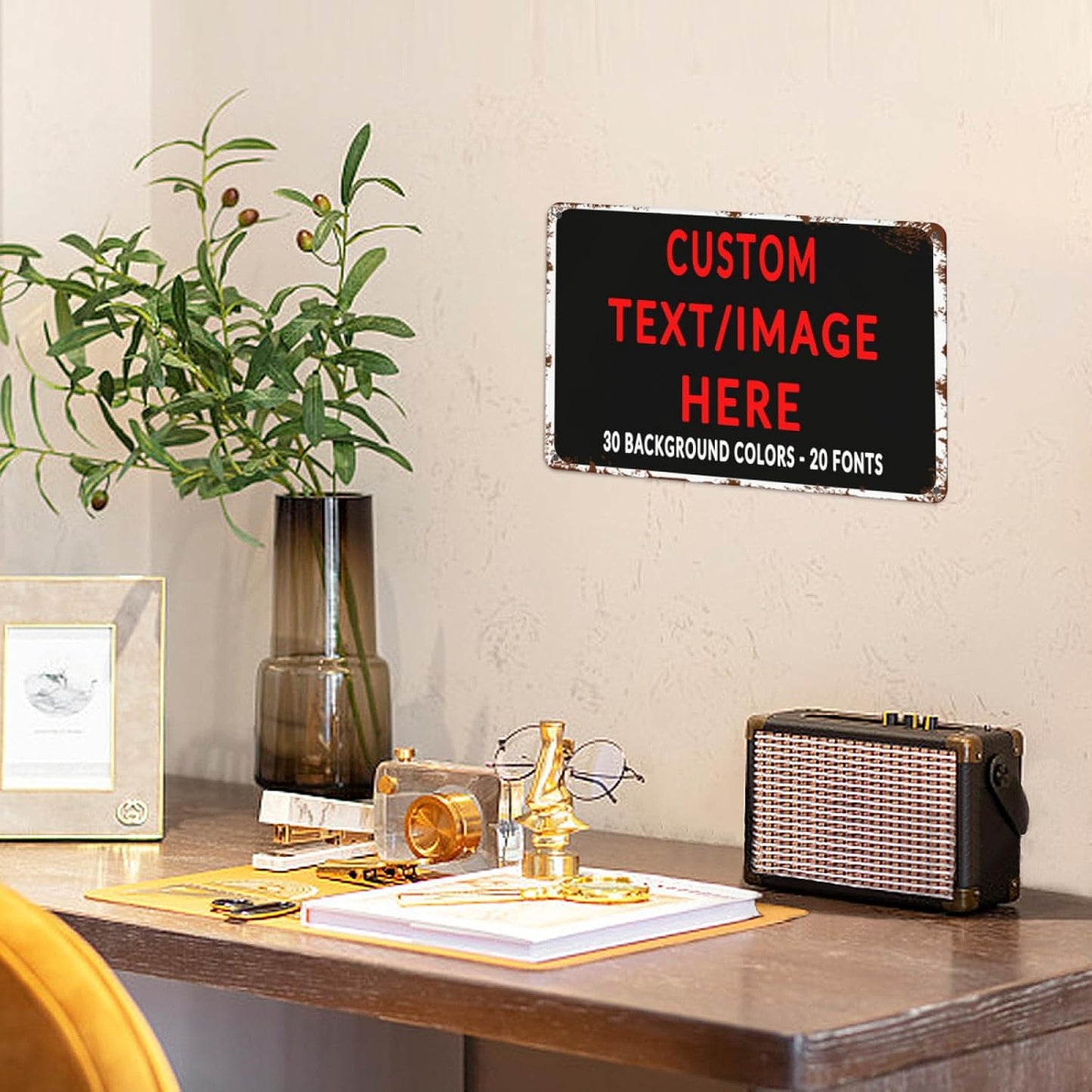 Custom Sign Personalized Custom Metal Sign, Customize For Office, Business, Workplace, Office, Home, Delivery Signs 8x12