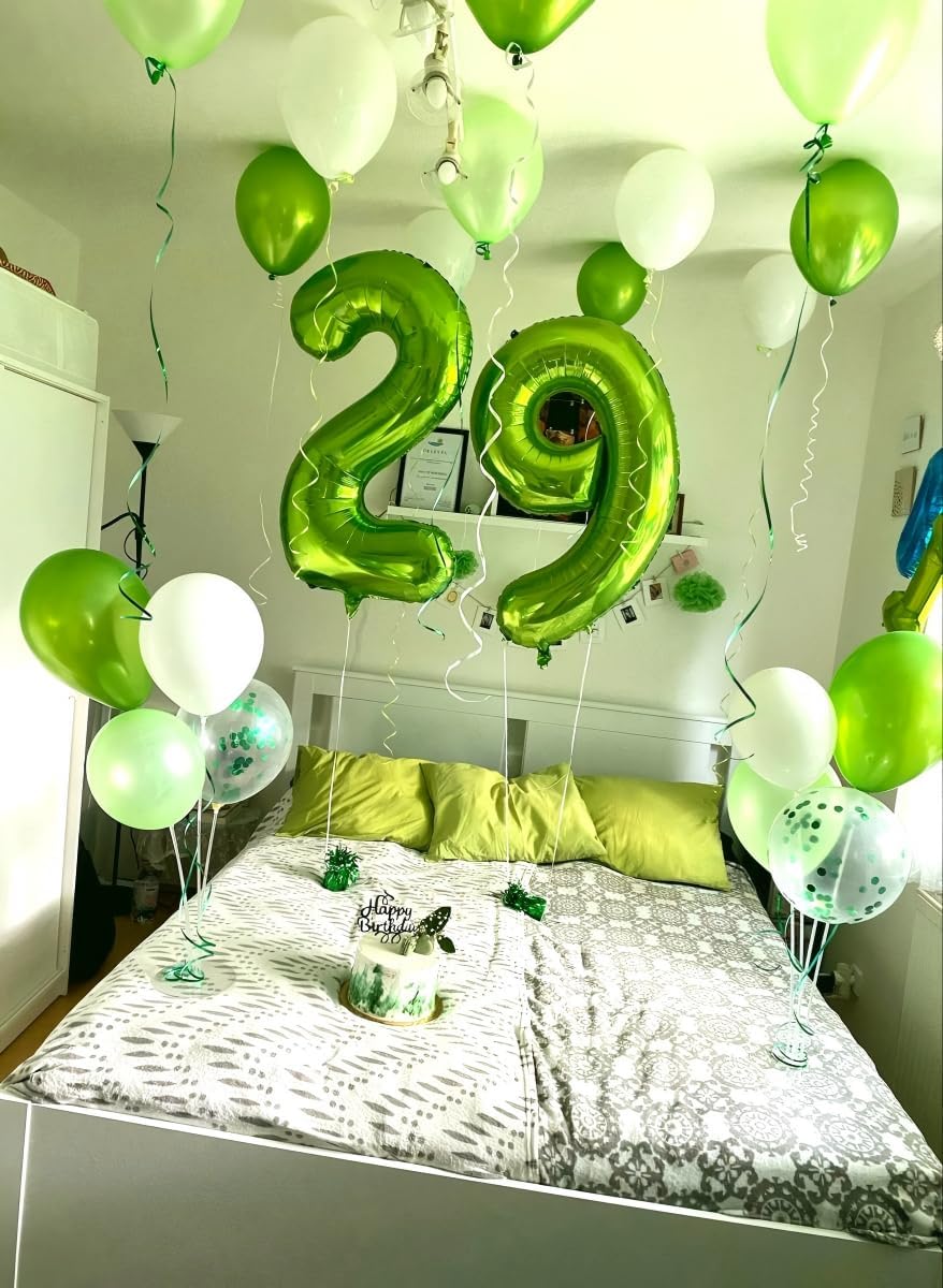 40 Inch Big Light Green 9 Balloon Number, Jumbo Giant Happy 9th 19 29 39 49 99 Birthday Party Decorations,Light Green Large Nine Mylar Foil Anniversary Birthday Party Engagement Decorations