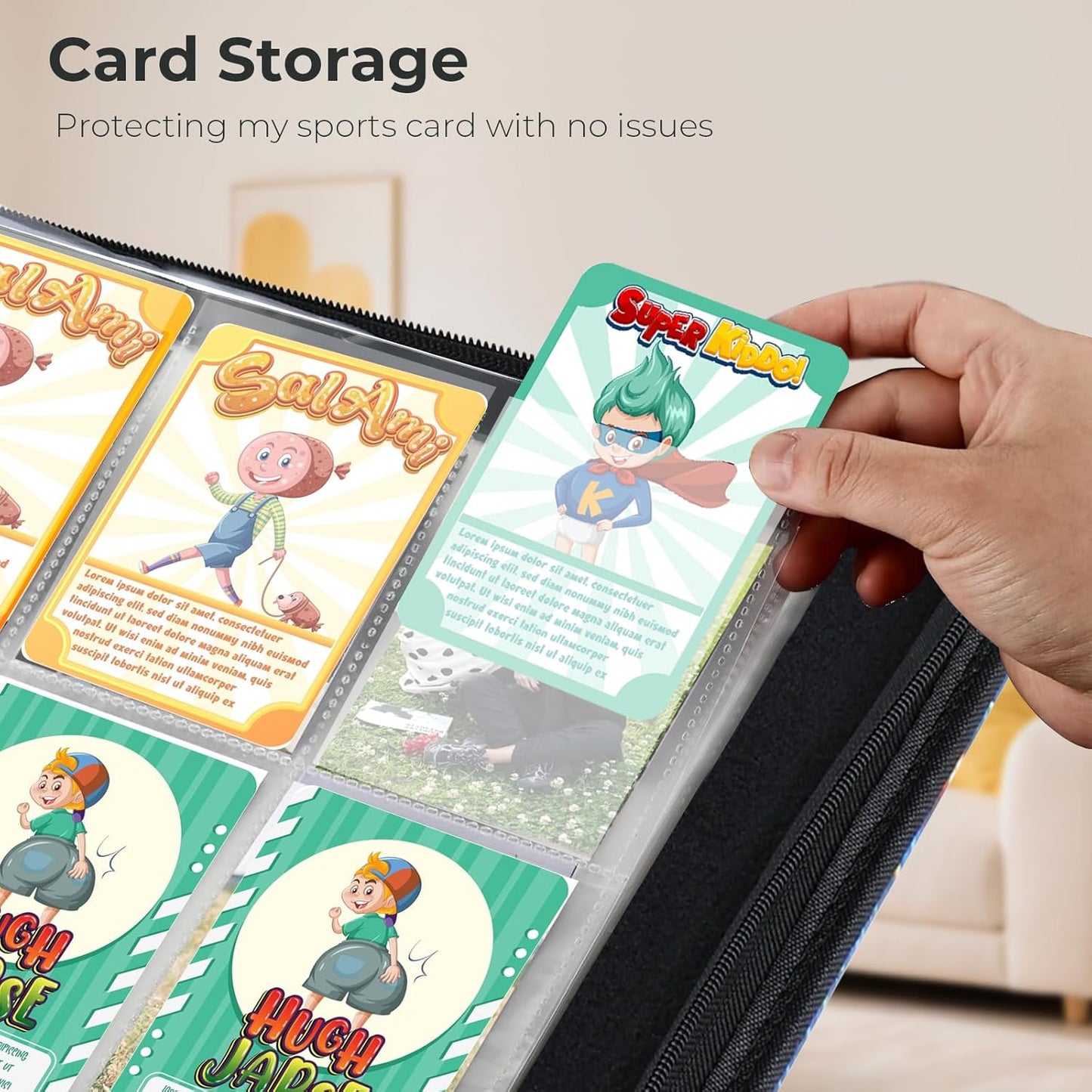 Premium ZiP Trading Cards Binder 9 Pockets, 936 Cards, Large Cards Book Album with Front Window & Lable Pocket, Card Collection Folder for TCG, MTG, Baseball, Football, Soccer and Games Cards