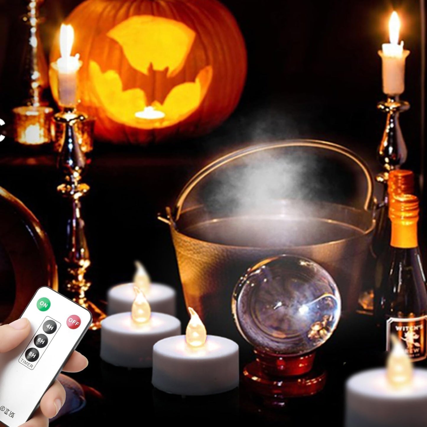 Tea Light Candles with Remote Control,Flickering Flameless LED Candle,Long Lasting 400+Hours,Battery Operated with Timer for Home Decoration Seasonal &Festival Celebration WarmWhite (5pcs)