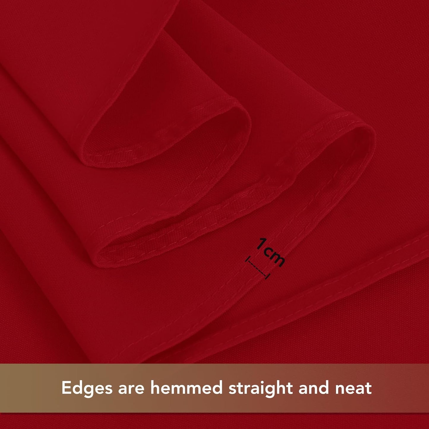 sancua Christmas Red Square Tablecloths 60x60 Inch, 2 Pack - Fabric Table Cloth for Square or Round Tables, Washable Polyester Table Cover for Dinner, Holiday Party, Decorative Display Tables