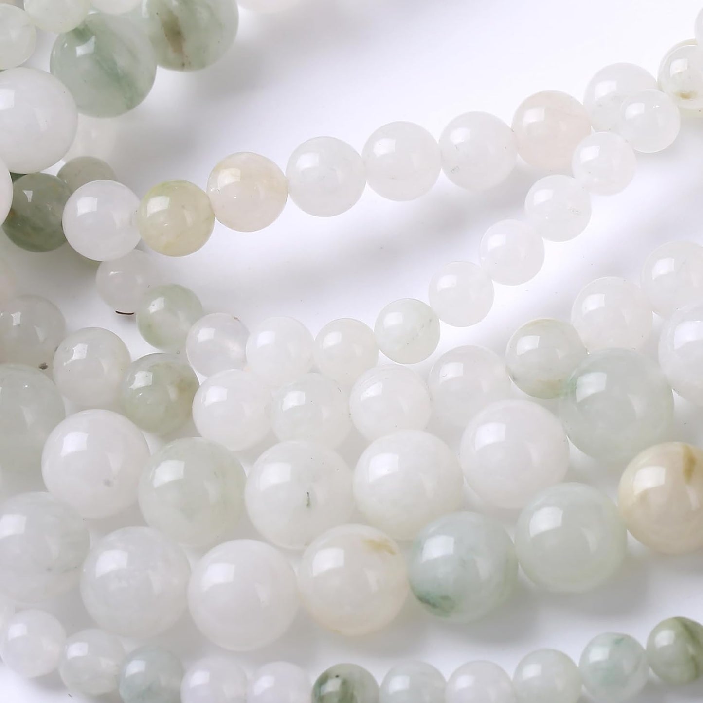 Blue and White Streamer Stone Beads for Jewelry Making DIY Craft Gemstone Beads Kit (4mm, 88pcs) Smooth Healing Crystal Beads for Bracelets, Necklaces, Home Decor