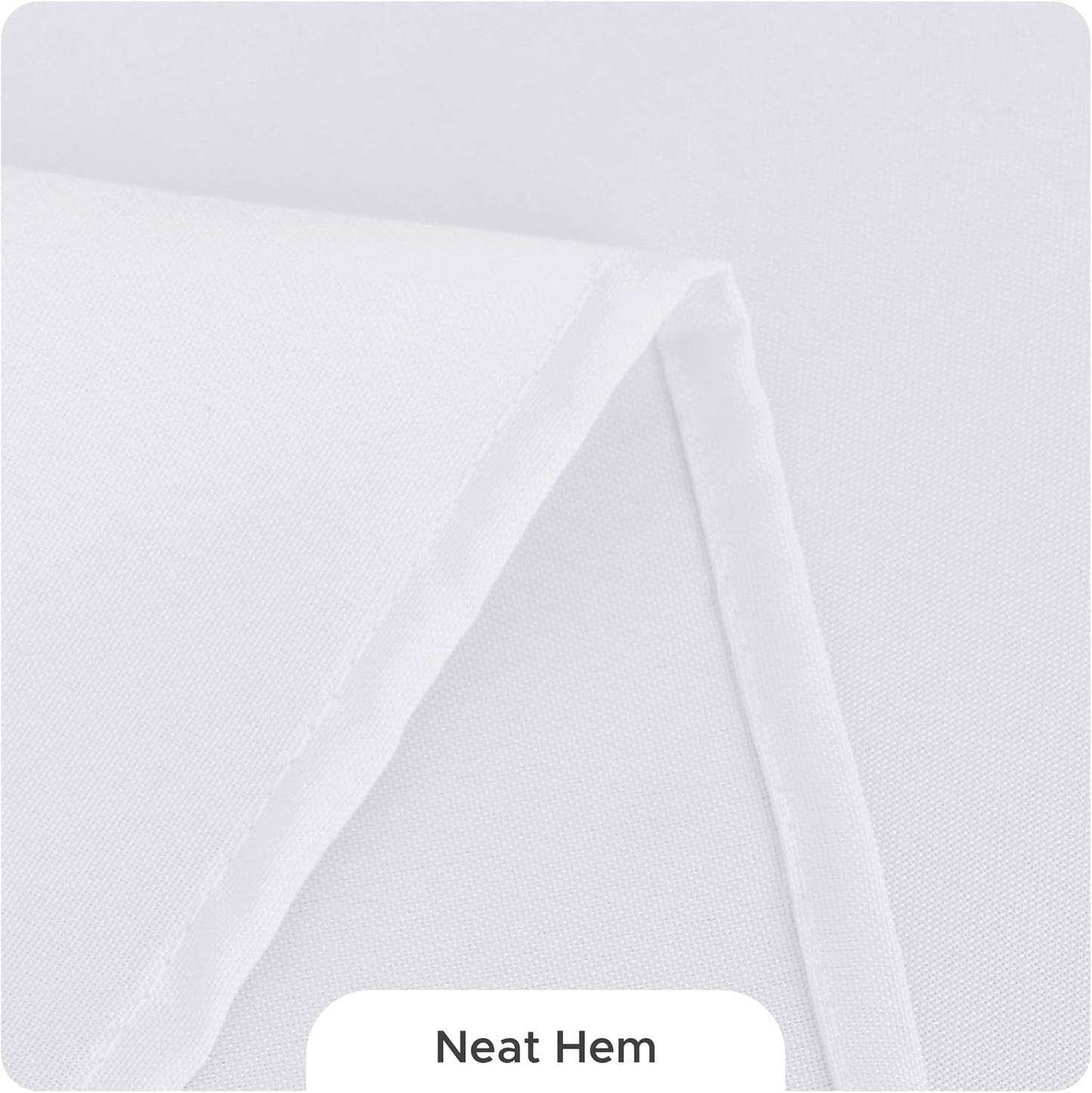 Fitable 8 Pack Rectangle Tablecloths: Stain Resistant Wrinkle Free Fabric Table Clothes, Washable Reusable Polyester Table Covers for Wedding Party Birthday Banquet Reception(White, 90x132 Inch)
