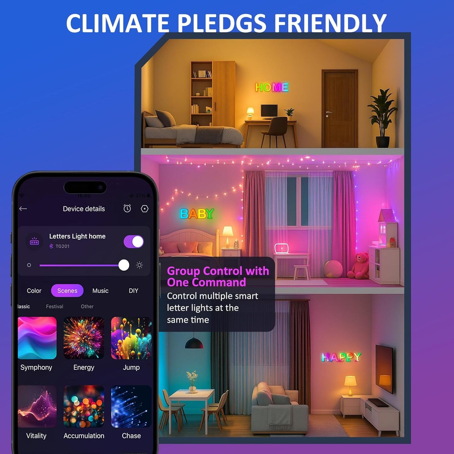 Light Up Letters Led Lights- Marquee Letters for Room Decor Wall Lights - Christmas Decorations Music Sync Color Change Colorful, Christmas Birthday Gifts for Girl, Teen Girls Gifts Home Wall Decor