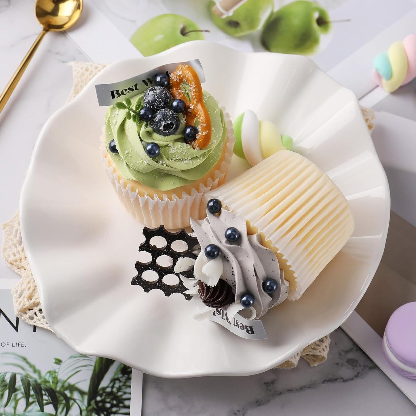 Black Pearl Sprinkles for Cake Decorating, 11.3 Oz Edible Pearls Sugar 4 Sizes Gift Box Set for Baking Cookie Ice Cream Cupcake Toppings