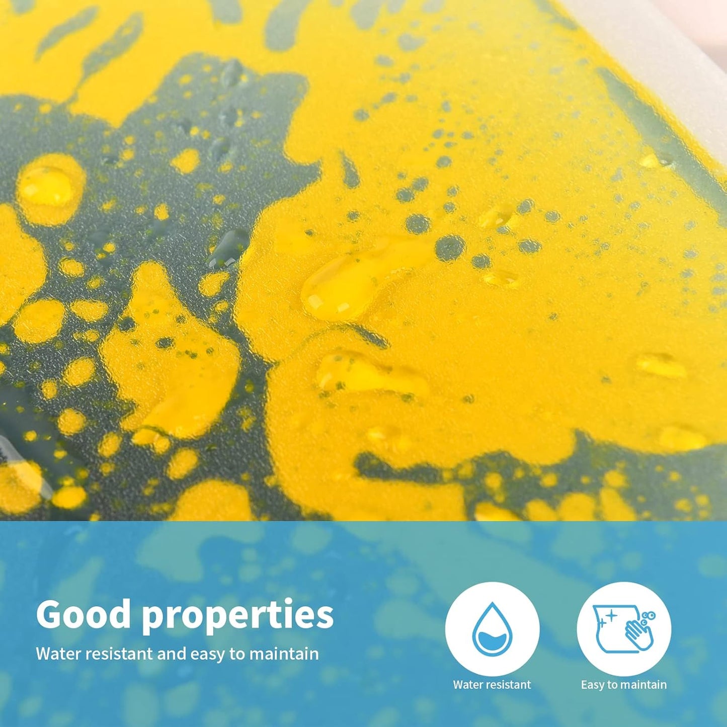 Art3d Liquid Sensory Floor Activity Tiles, 11.8"x11.8" Square, Multicolor, 6 Tiles