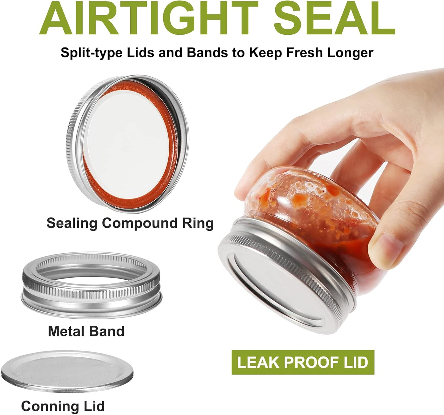 BETROME 4 oz Mason Jars, 24 Pack 120ml Glass Canning Jars with Regular Mouth Lids, Glass Jars Storage Containers for Overnight Oats, Jam, Jelly,Honey, Beans, Spice, Wedding Party Favors, Shower Favors