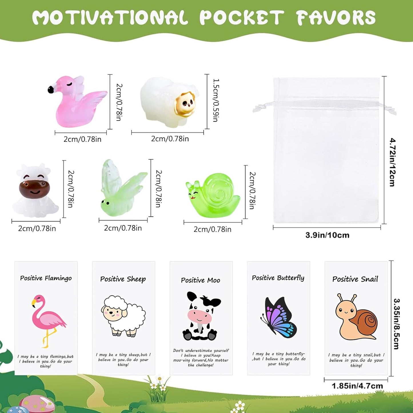 20 Set Employee Appreciation Gifts Bulk for Thank You Staff Back to School Student Teacher Office Coworker Nurse Pocket Gift Favors Animal Pun Inspirational Note Cards Cow Butterfly Flamingo Favors