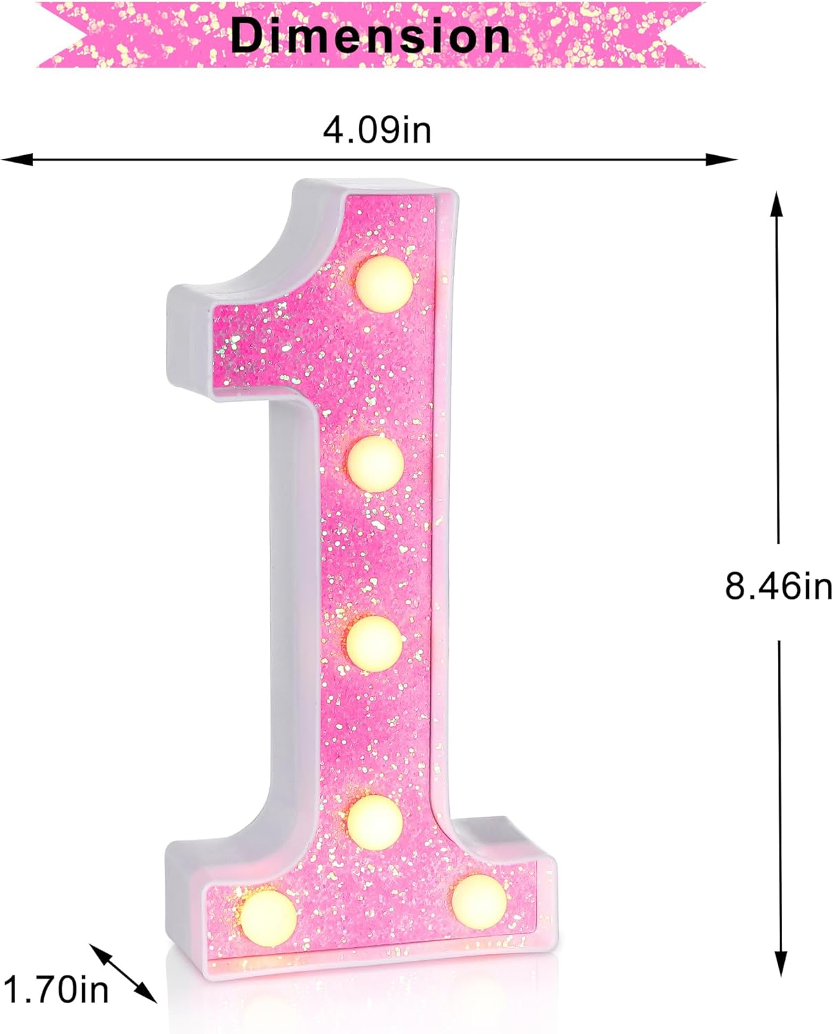 Foaky Pink Light up Letters，Pink Party Decorations,Girls Room Decor,Glitter Marquee Numbers,Alphabet Letter Sign for Night Light Birthday Party Girls Gifts, Home Bar Decoration (1)