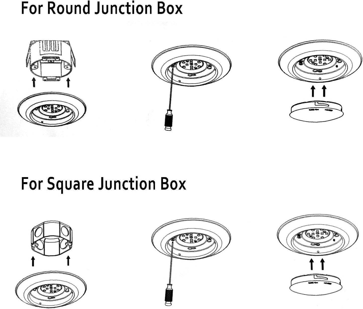 20 Packs 4 Inch LED Low Profile Recessed & Surface Mount Disk Light, Round, 10W, >600 Lumens, 5000k Daylight White, CRI80, DOB Design, Dimmable, ETL Listed, White