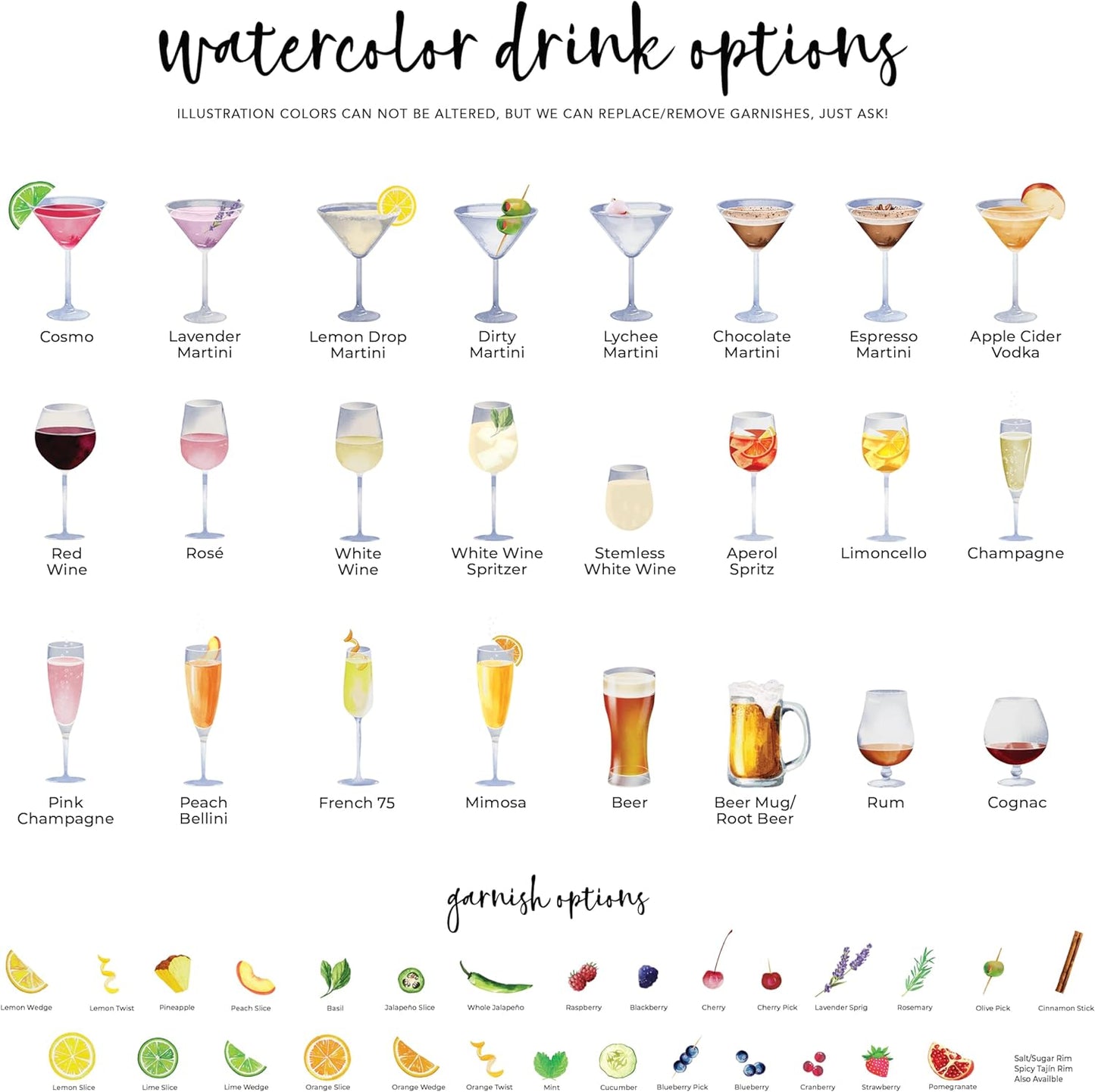 Signature Cocktail Sign | Acrylic Wedding Bar Menu | Bar Menu Sign | Bar Sign | 14" H x 11" W Black Acrylic Signature Drink Sign