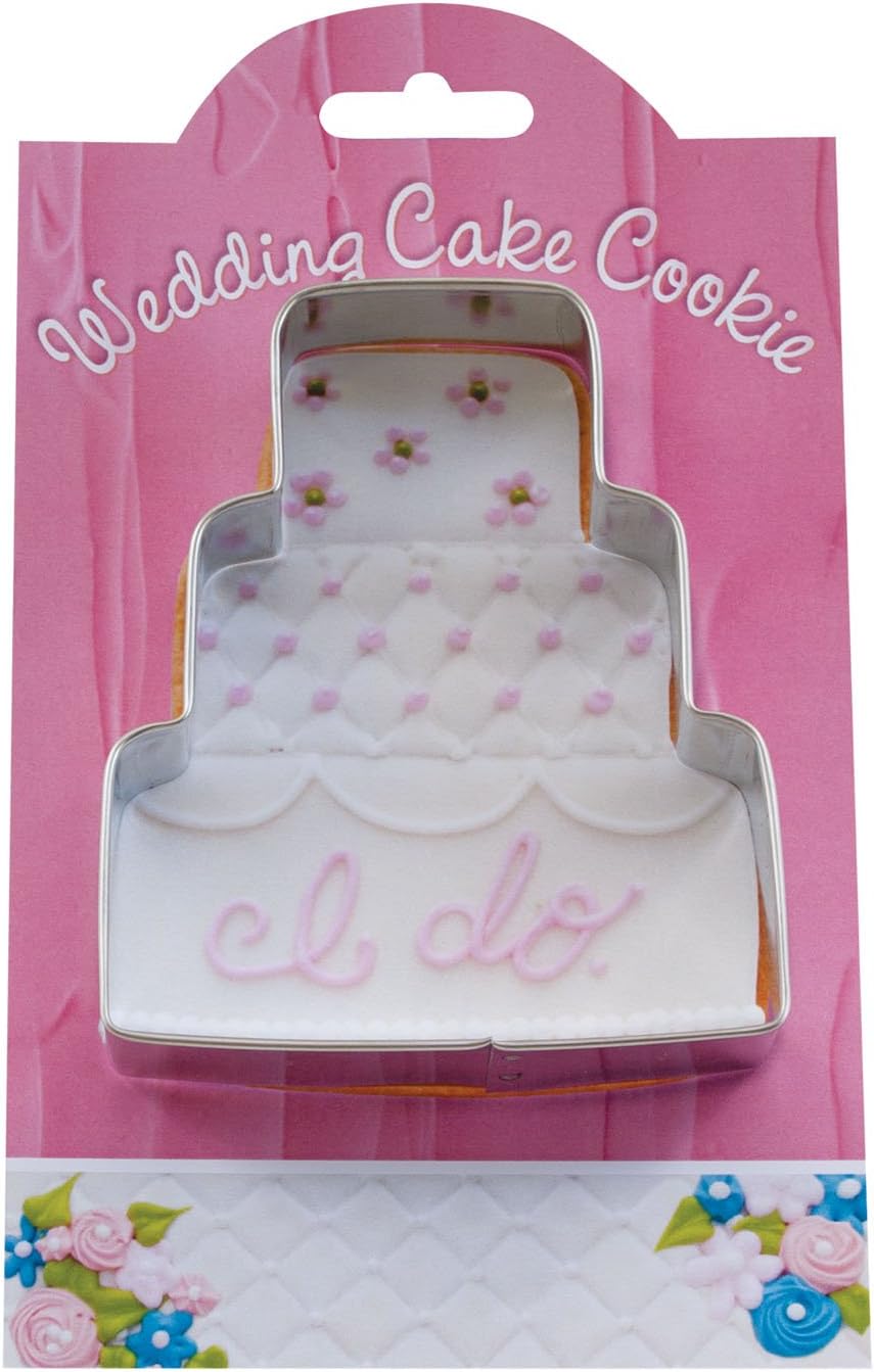 Ann Clark Cookie Cutters Wedding Cake Cookie Cutter 3.75" with Recipe Card, Made in USA