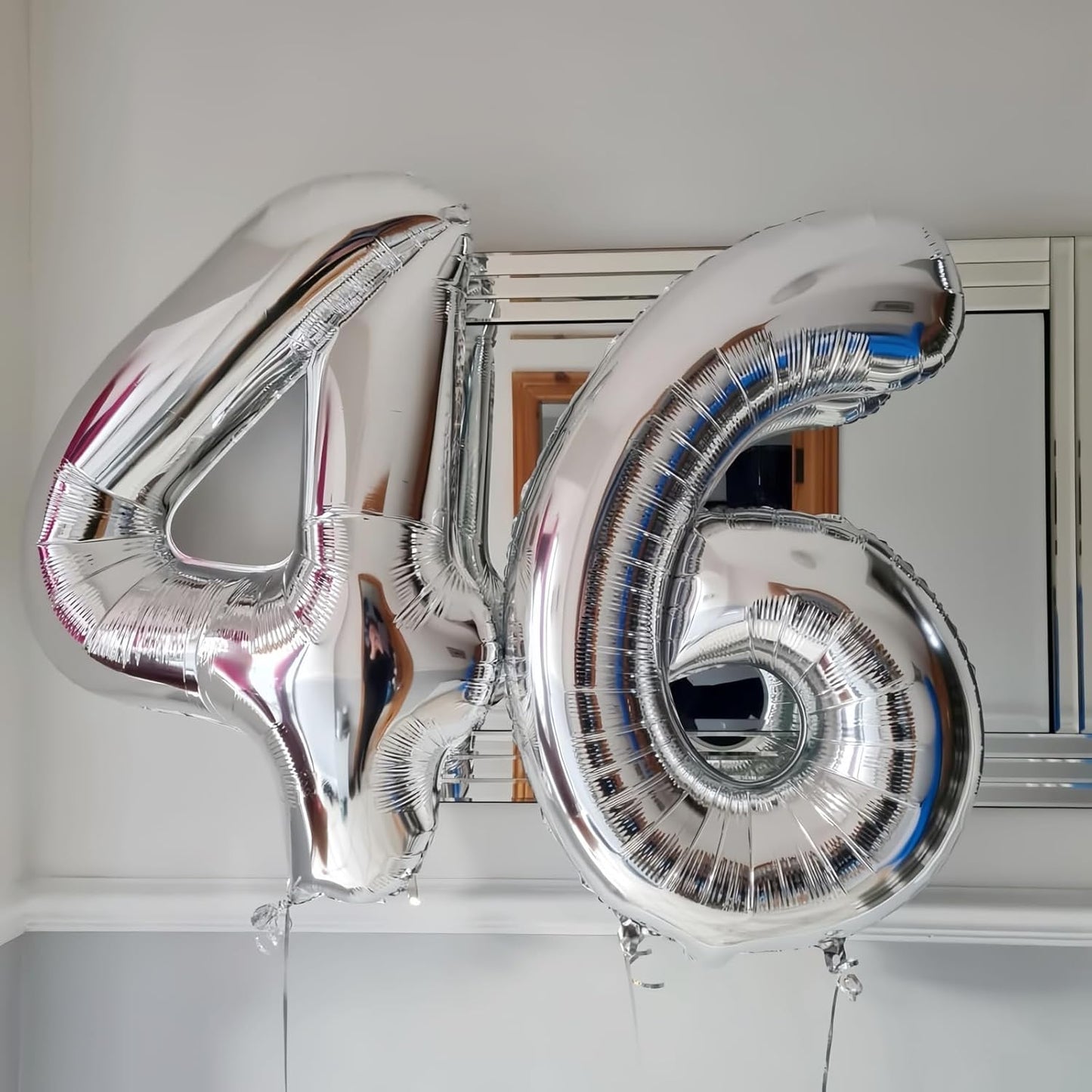 Silver 3 Balloon,40 Inch Number 3 Balloon,3 Birthday Balloon Decorations,Helium Silver 3 Balloon Number for Birthday Party Decorations